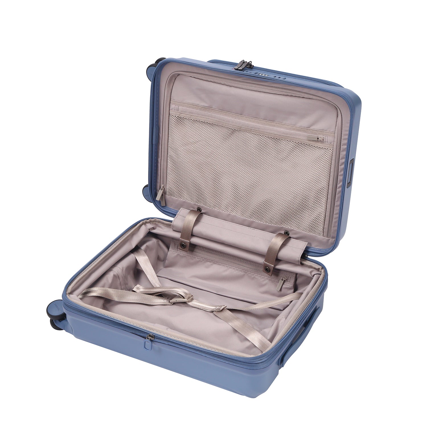 CROSSING INVI 20" Carry On Expandable Luggage With Front & Middle Access V3 - Smoke Blue