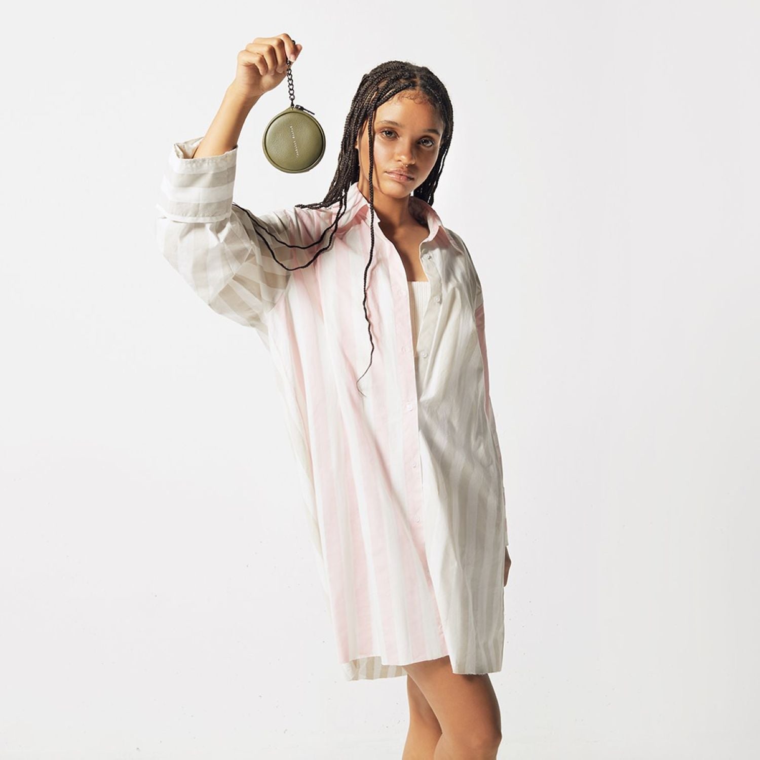 Status Anxiety Come Get Her Leather Wallet - Khaki