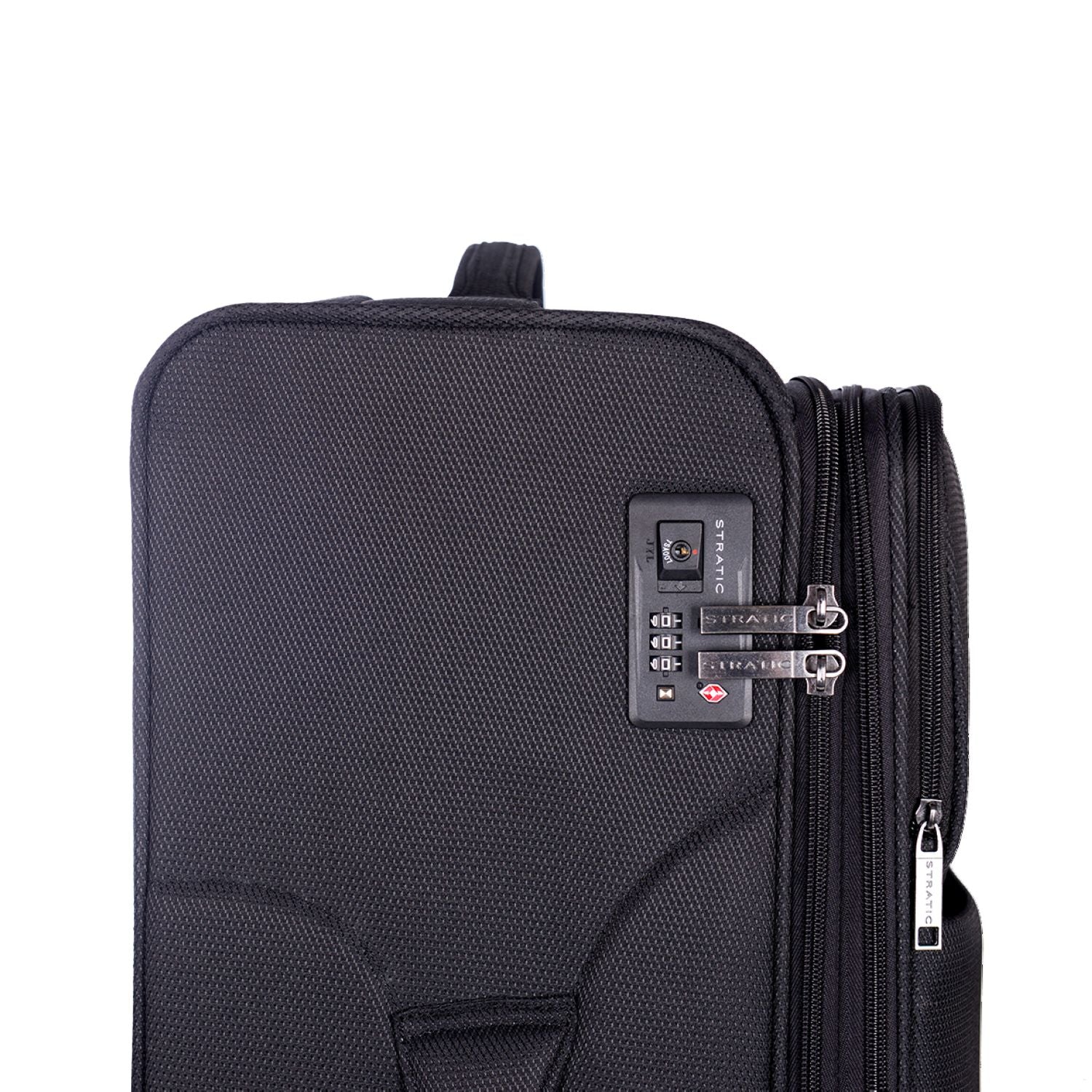 Stratic Light + Suitcase L With Front Access Opening - Black
