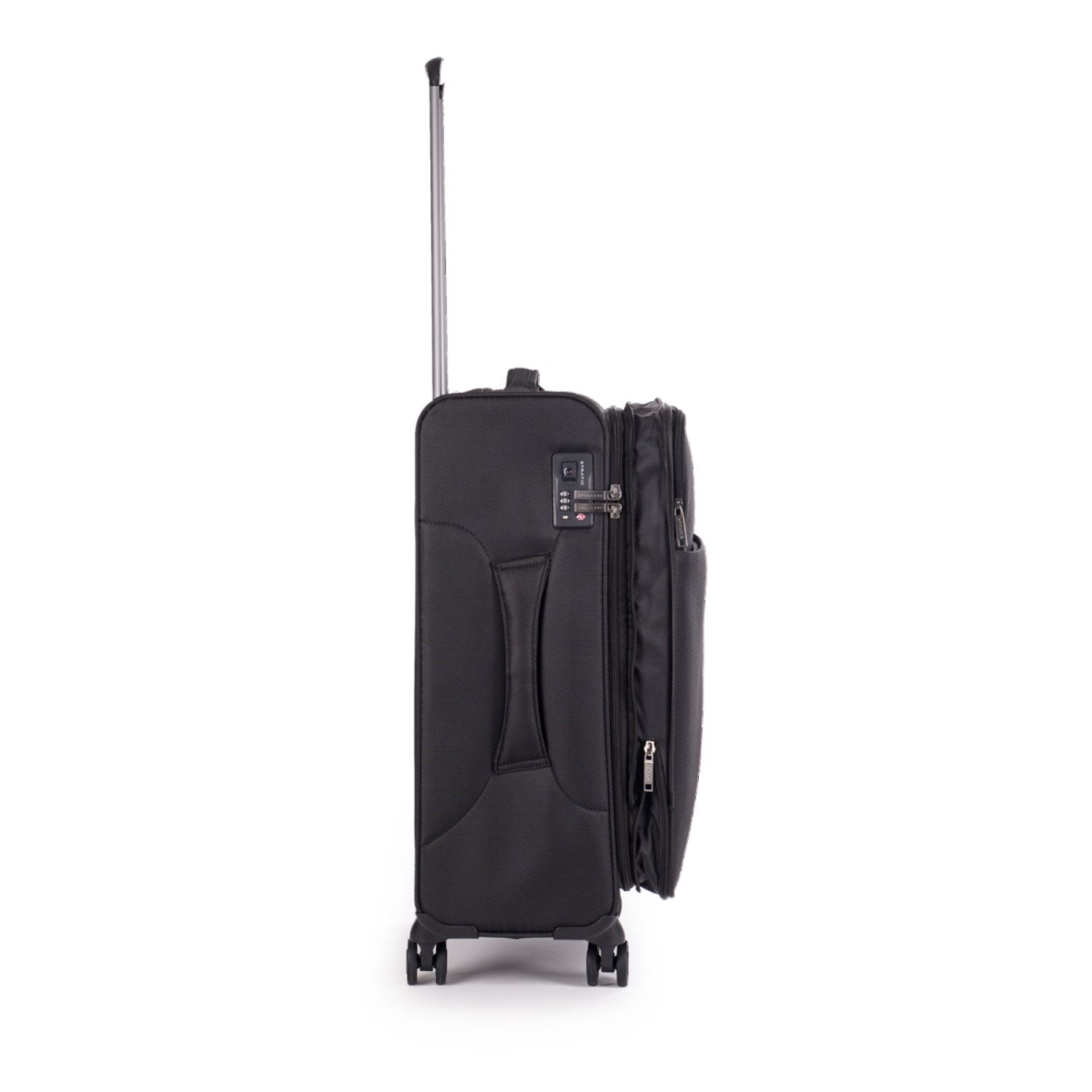 Stratic Light + Suitcase M With Front Access Opening - Black