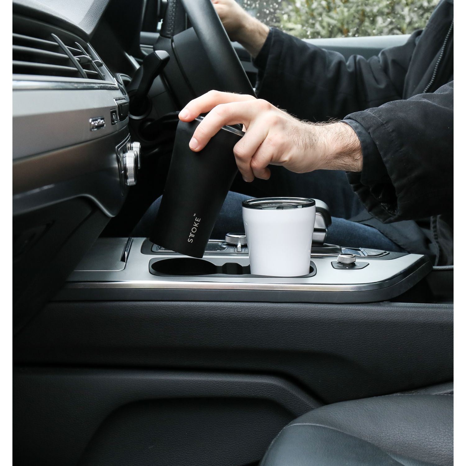 STTOKE Leakproof Classic Ceramic Insulated Cup 12oz - Luxe Black