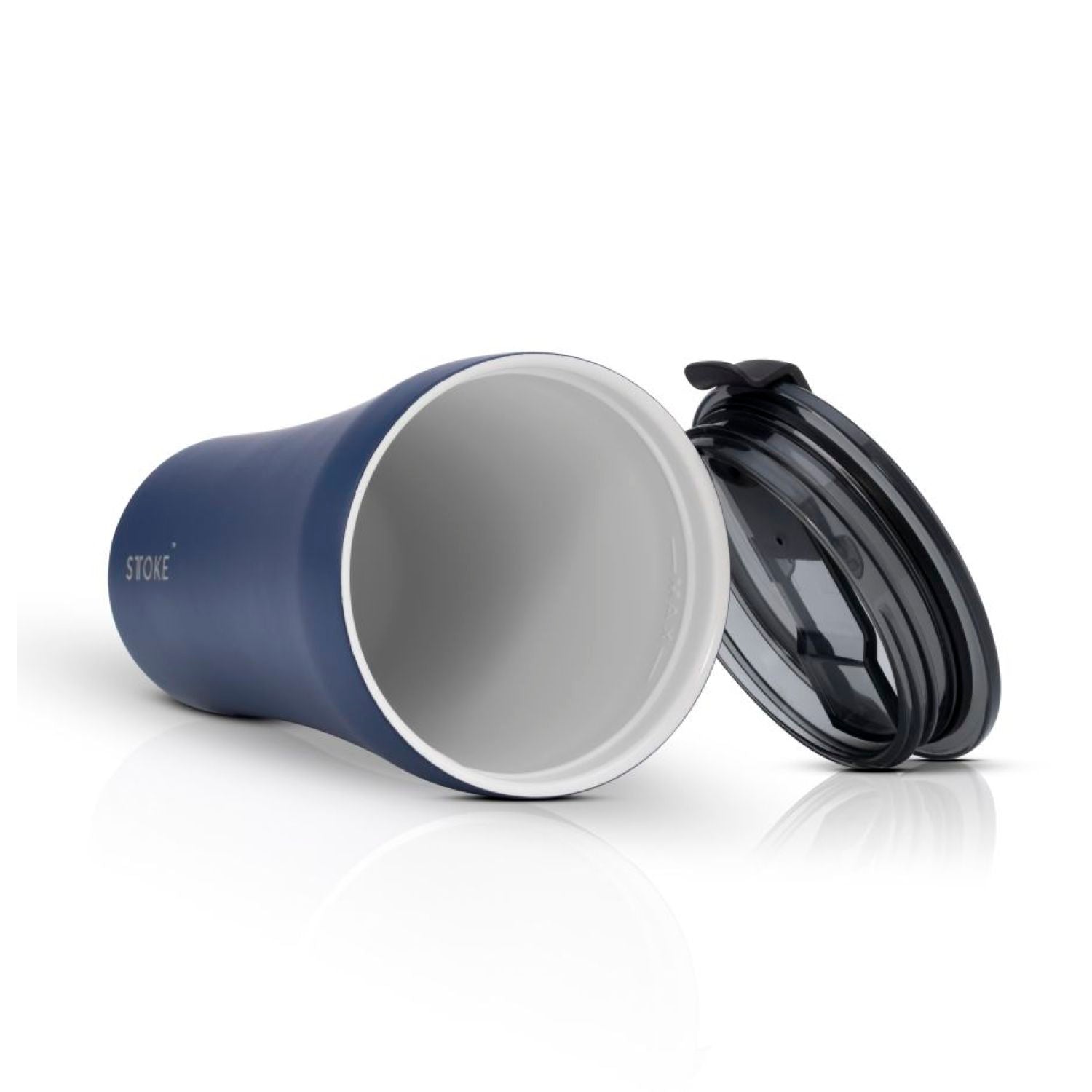 STTOKE Limited Edition Leakproof Ceramic Insulated Cup 12oz - Magnetic Blue