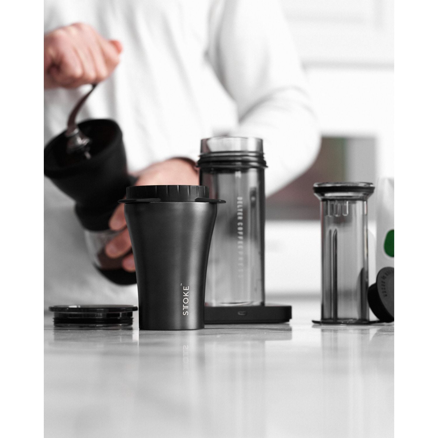 STTOKE Limited Edition Insulated Ceramic Cup 8oz - Gunmetal Grey