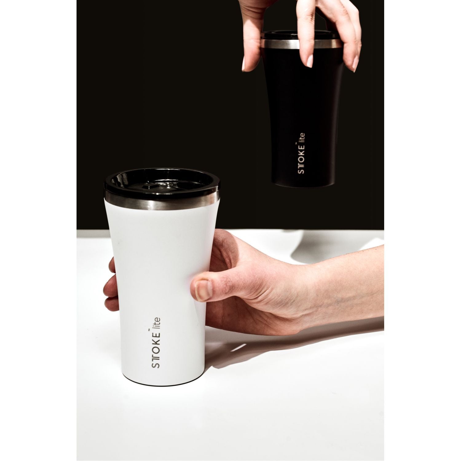 STTOKE Lite Insulated Cup 12oz - Frost White