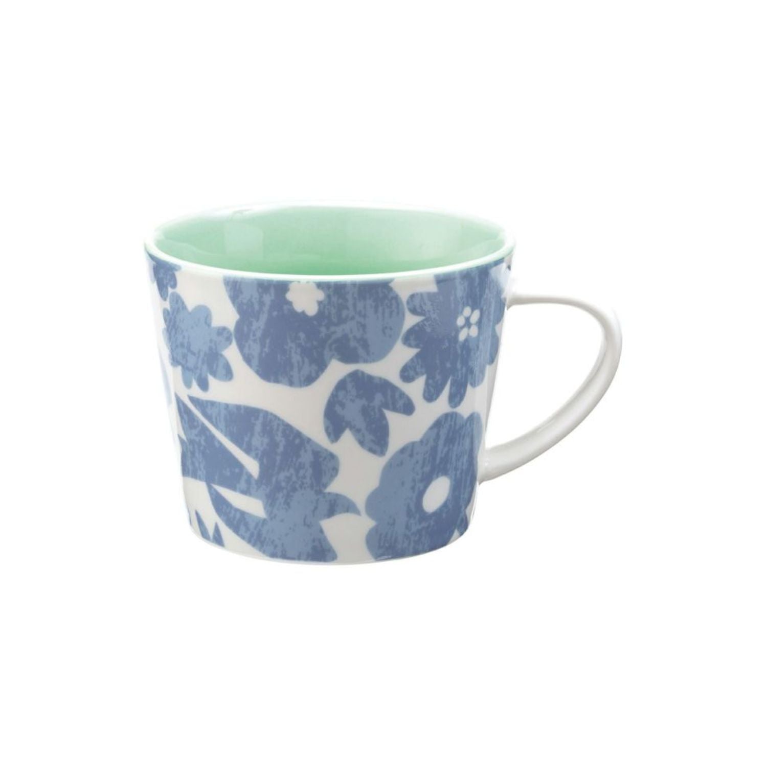 WPC Ceramic Mug 400ml (Flower & Bird Blue)