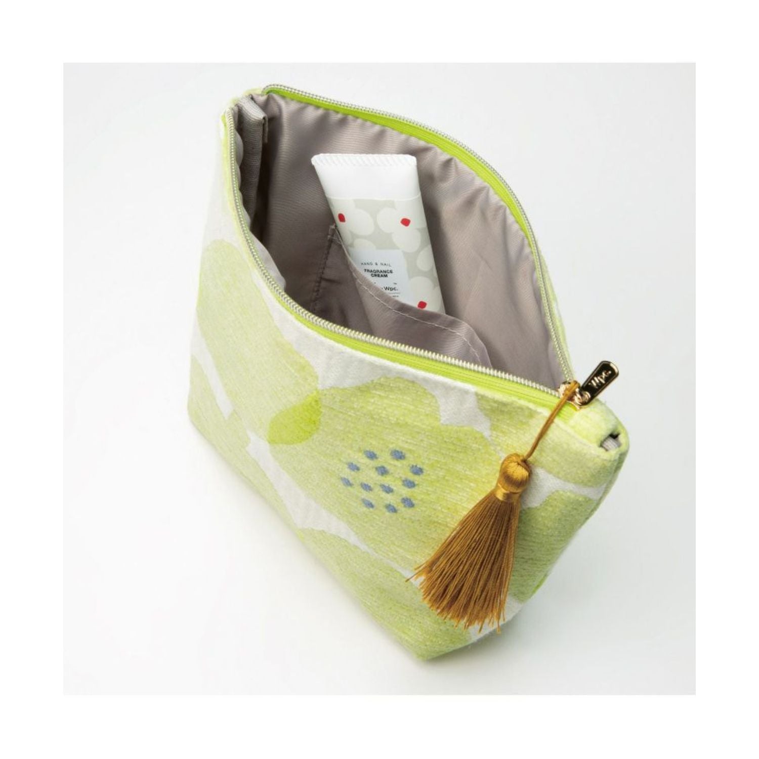 WPC Gobelins Tapestry Boat Shaped Round Pouch (Camellia Navy)