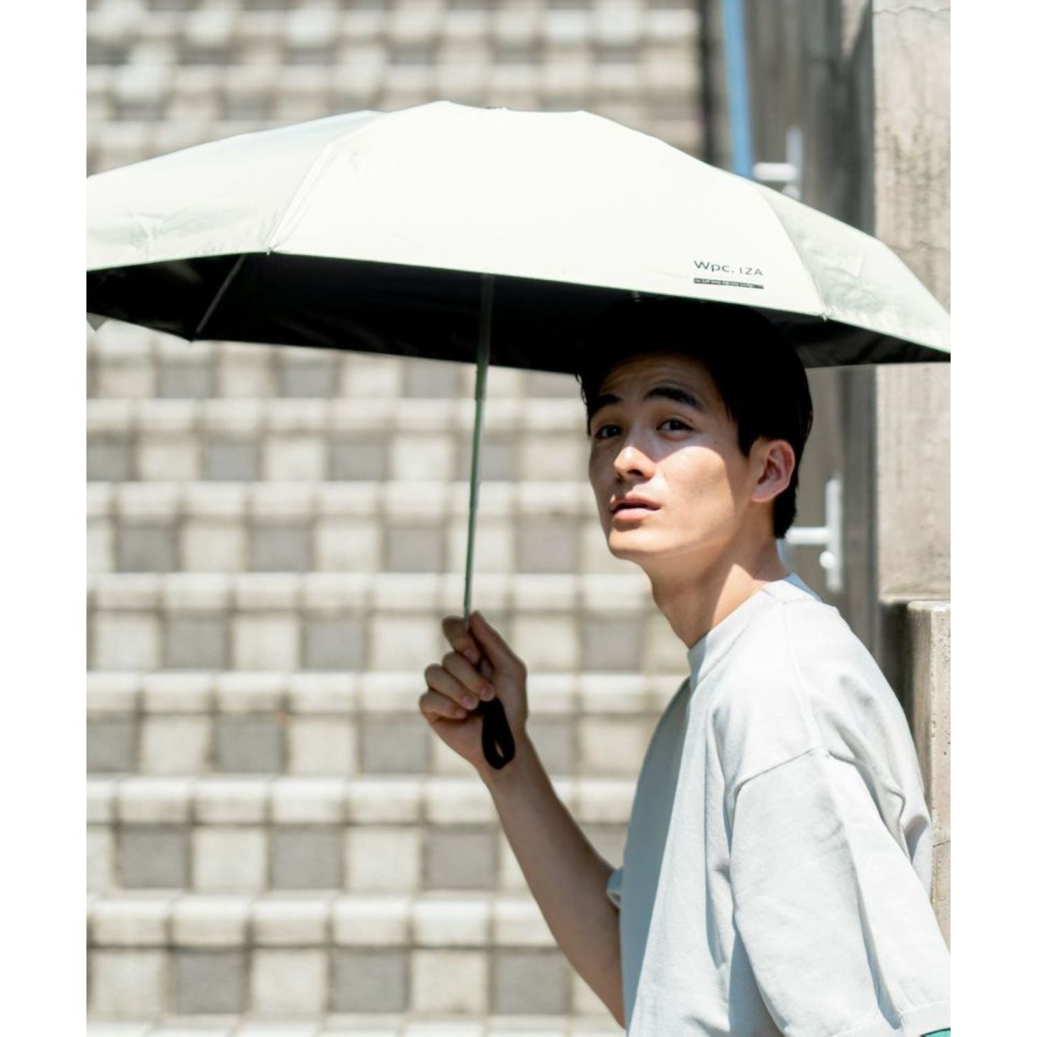 WPC IZA Compact UV Protection UPF 50+ Umbrella 53cm (Off White)