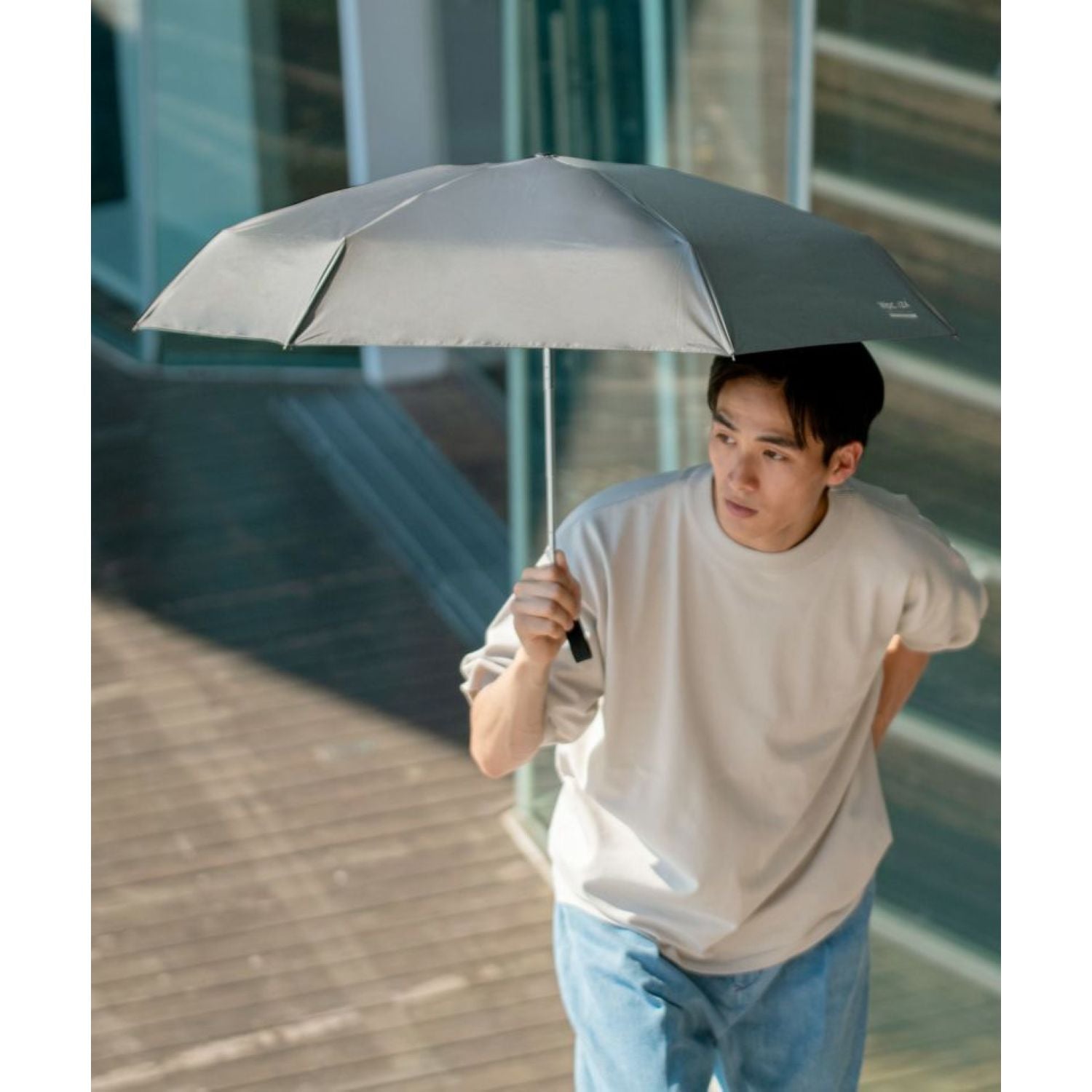 WPC IZA Compact UV Protection UPF 50+ Umbrella 53cm (Grey)