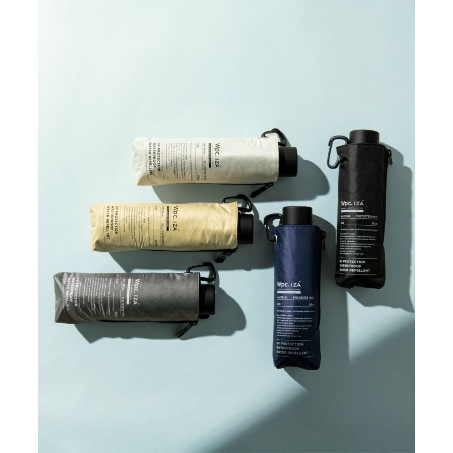 WPC IZA Large & Compact UV Protection UPF 50+ Umbrella 58cm (Off White)