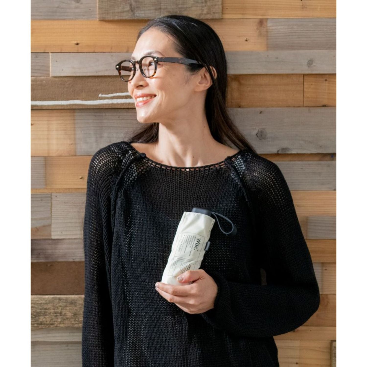 WPC UX Compact Tiny UV Protection Folding Umbrella 55cm (Off White)