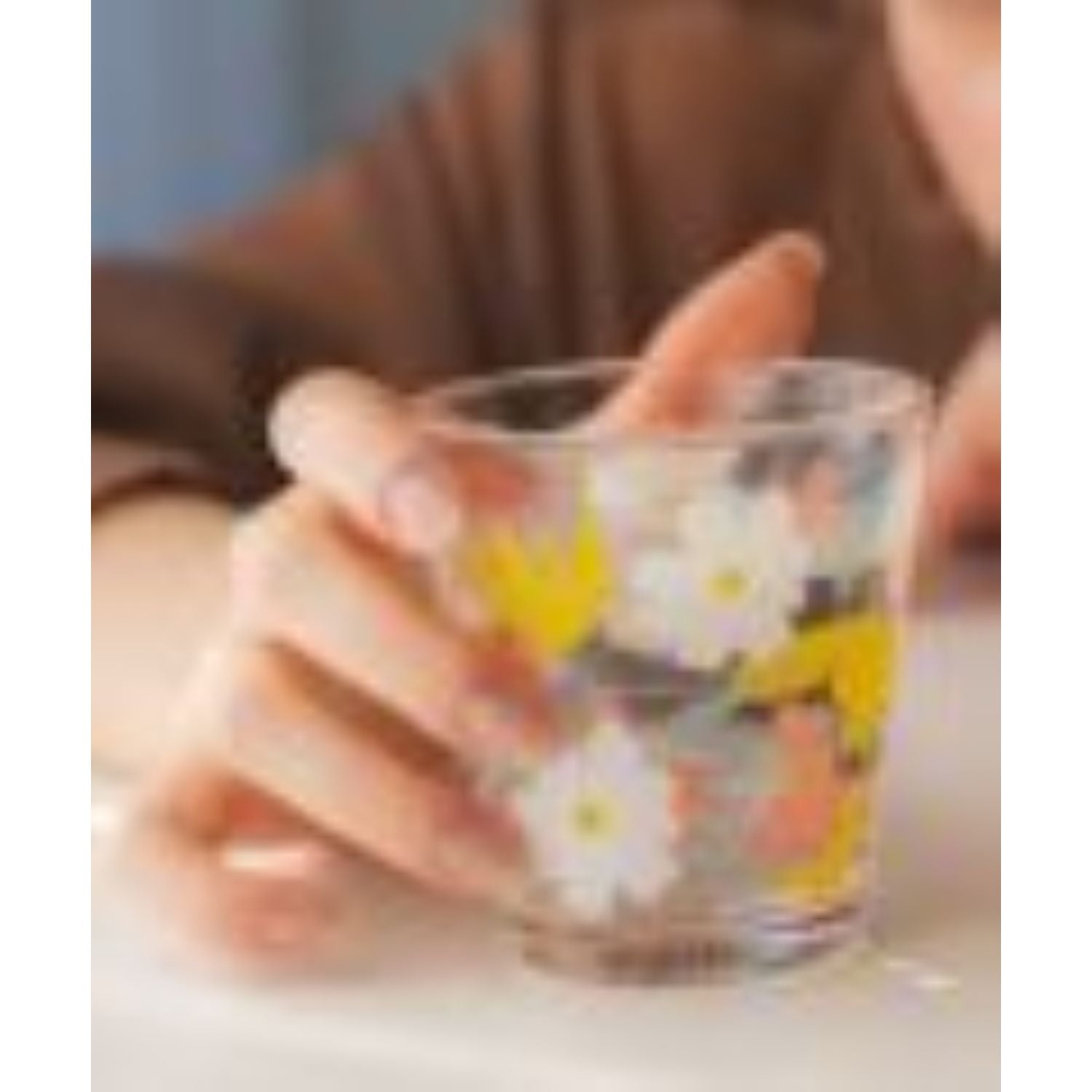 WPC Glass Tumbler 250ML (Camellia Navy)