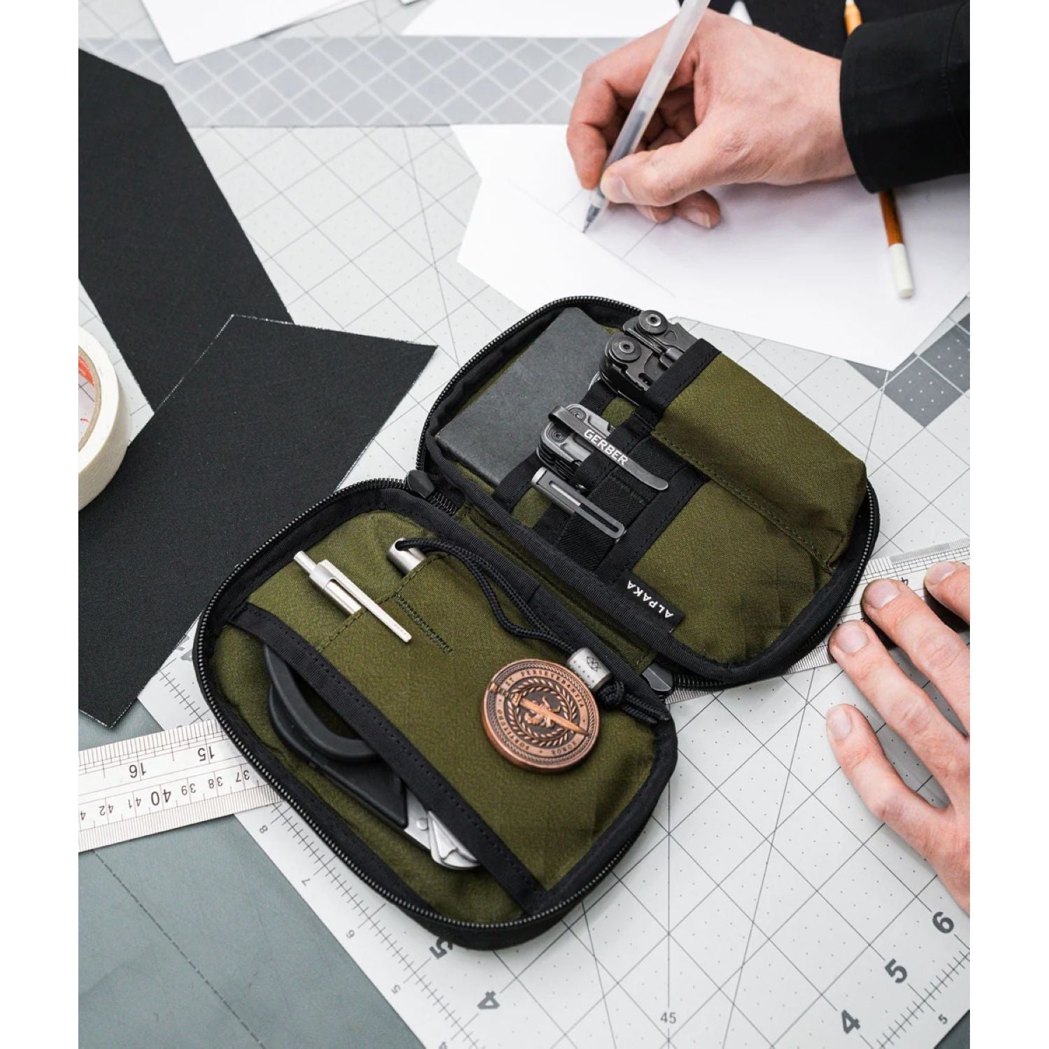 ALPAKA Admin Pouch Pro Axogrid 300D (Army Green)