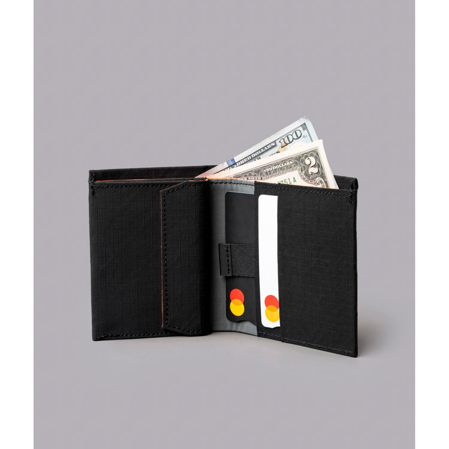 ALPAKA ARK Bifold Coin Wallet Axogrid 210D (Black)