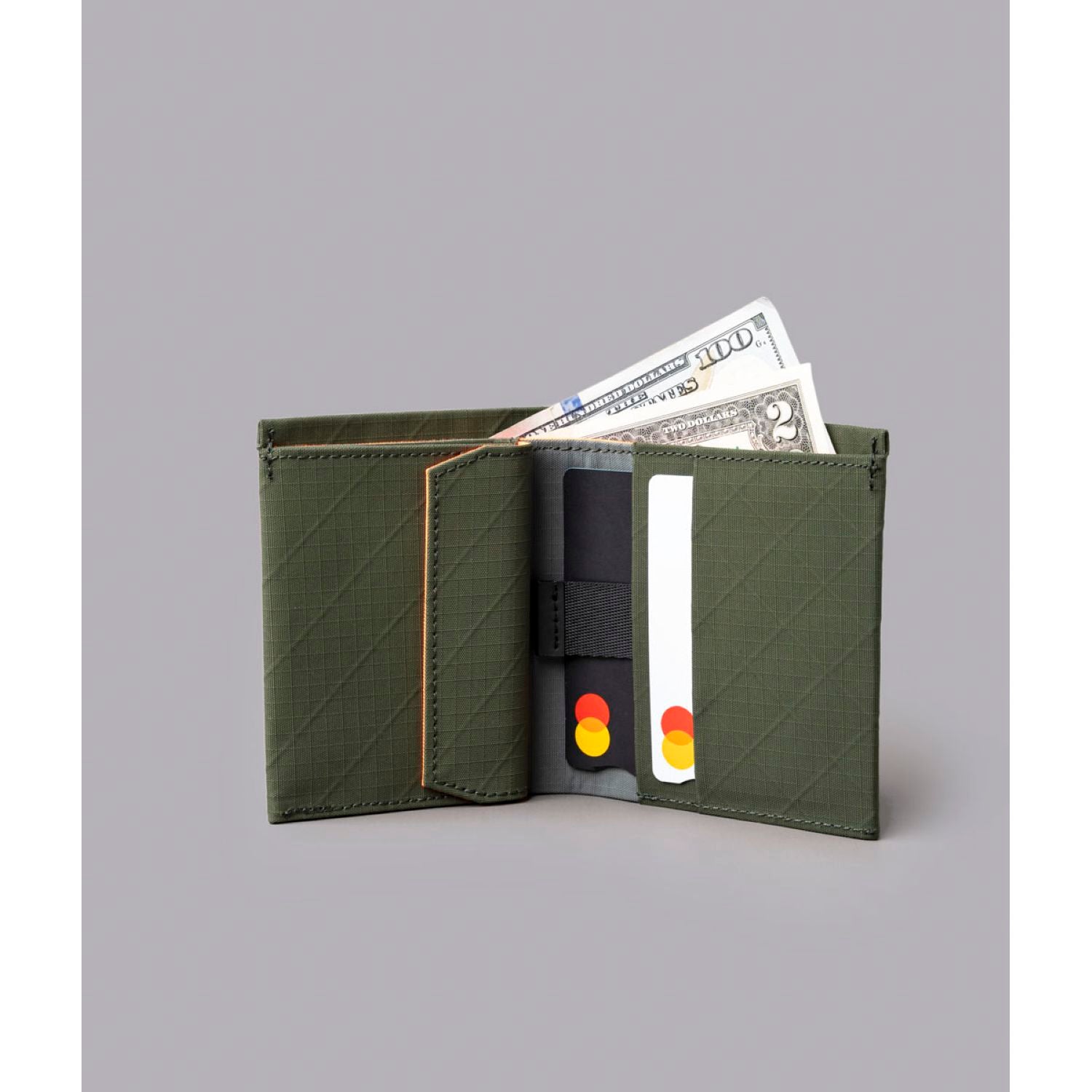 ALPAKA ARK Bifold Coin Wallet Axogrid 210D (Green)