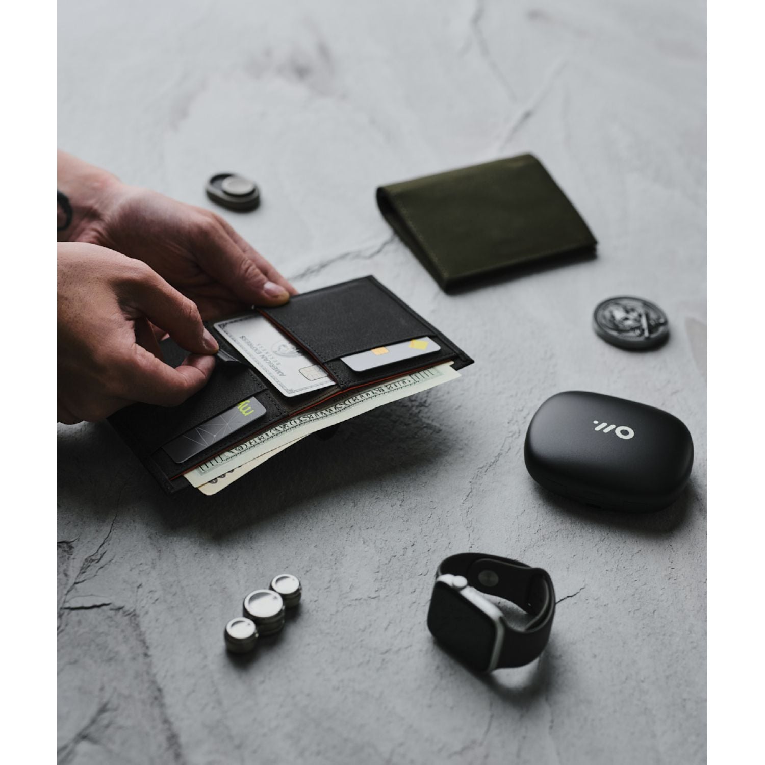 ALPAKA Bifold Cash Wallet Axoflux 300D (Army Green)