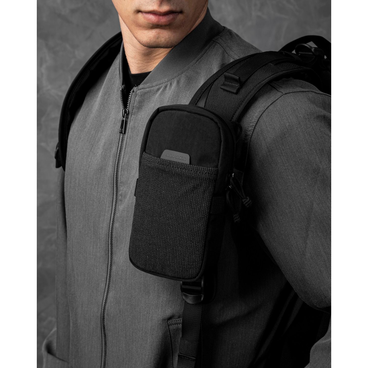 ALPAKA Modular Shoulder Pocket Max Nylon Washed  Axoflux 400D (Black)