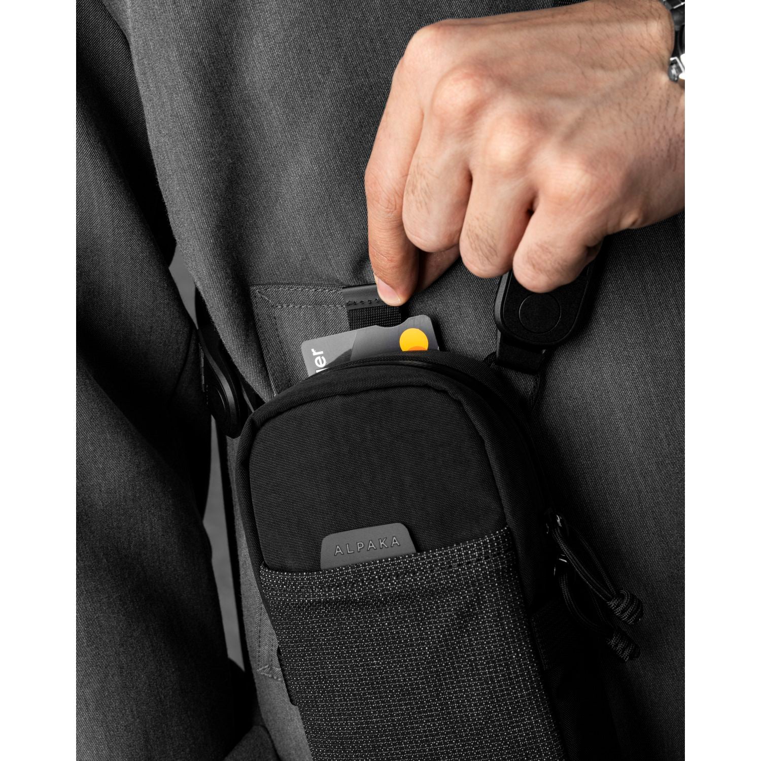 ALPAKA Modular Shoulder Pocket Max Nylon Washed  Axoflux 400D (Black)