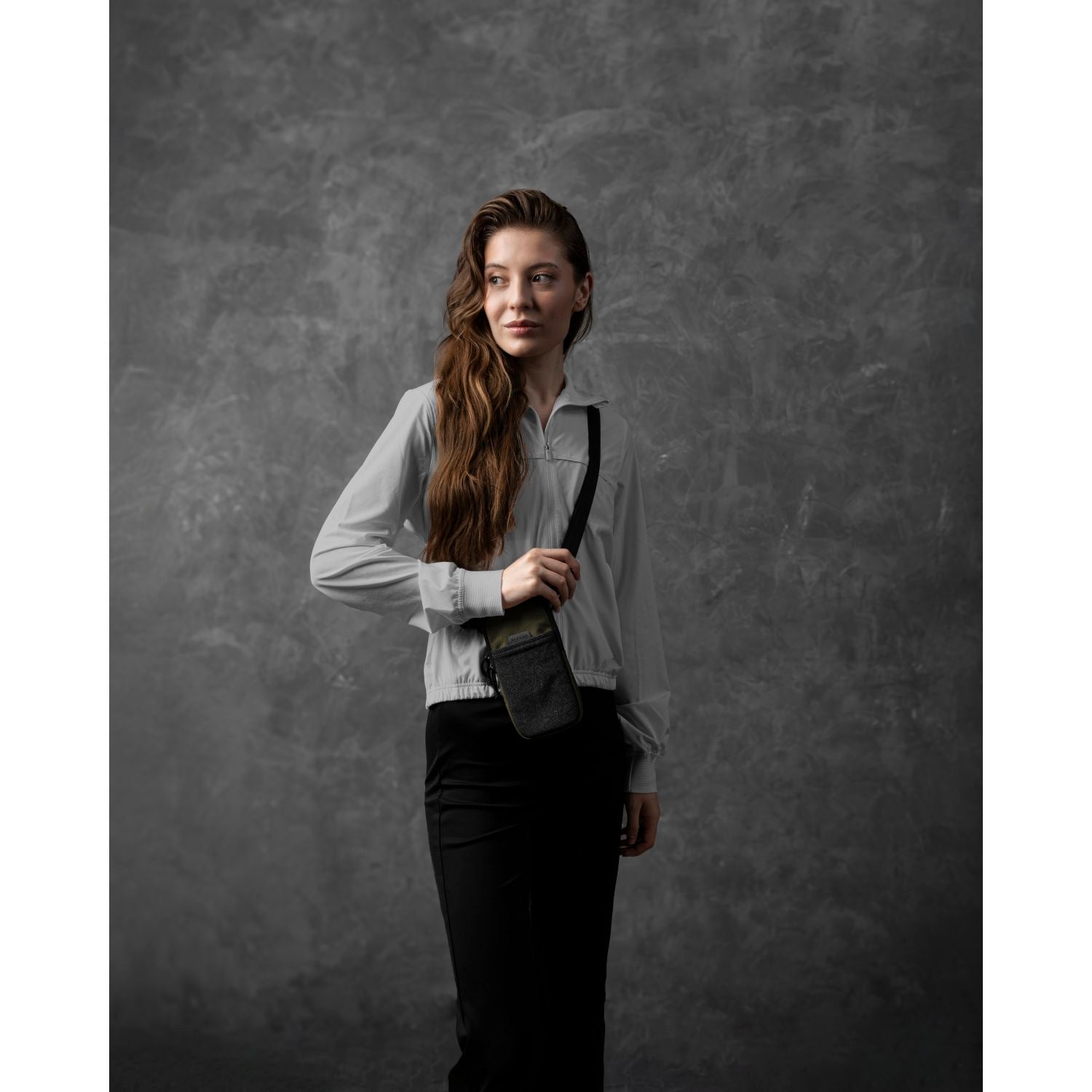 ALPAKA Modular Shoulder Pocket Slim Nylon Washed  Axoflux 400D (Green)