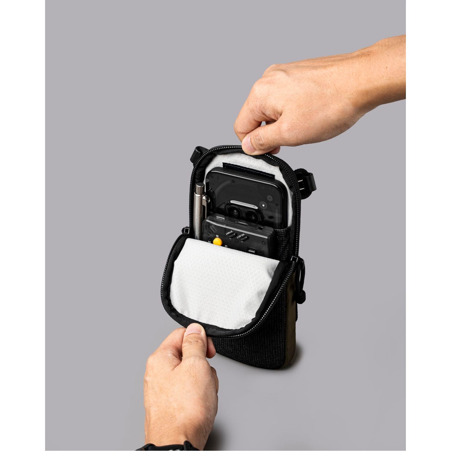 ALPAKA Modular Shoulder Pocket Slim Nylon Washed  Axoflux 400D (Green)