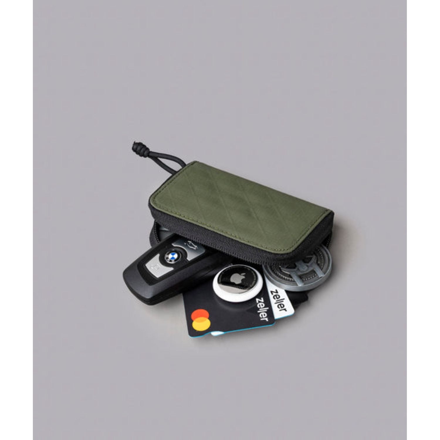 ALPAKA Zip Coin Wallet Axogrid 210D (Green)