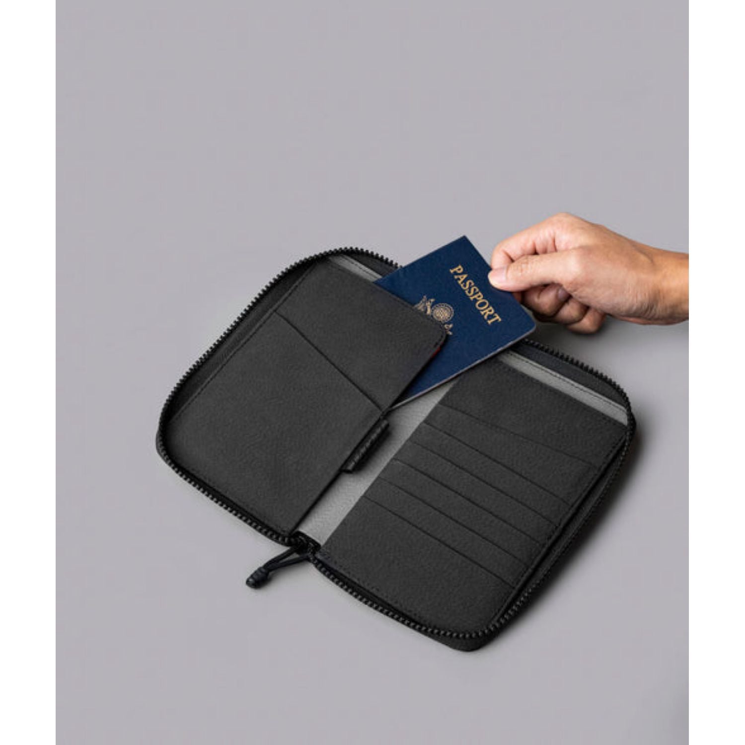 ALPAKA Zip Passport  Wallet Axogrid 300D (Black)