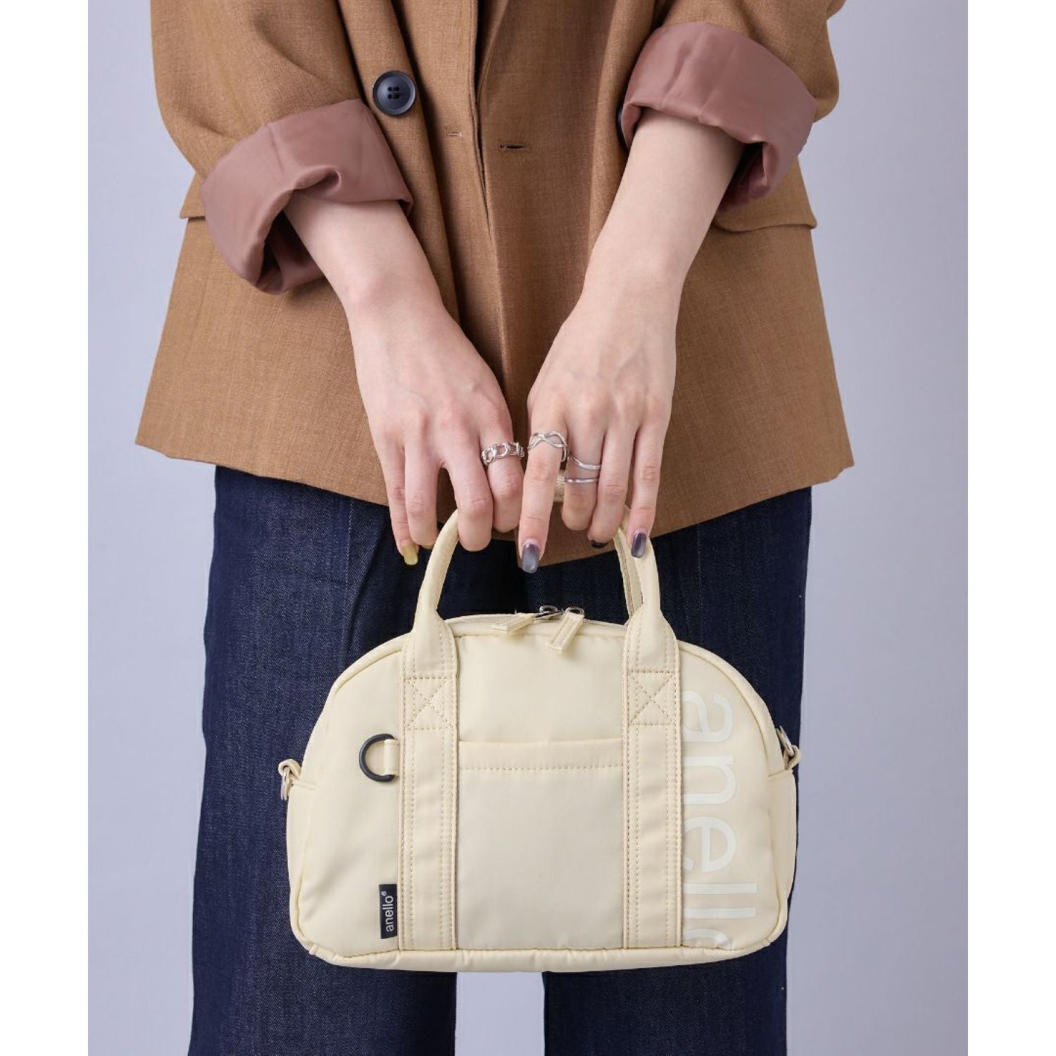 Anello Alf 2Way Mini Boston Bag (Black)