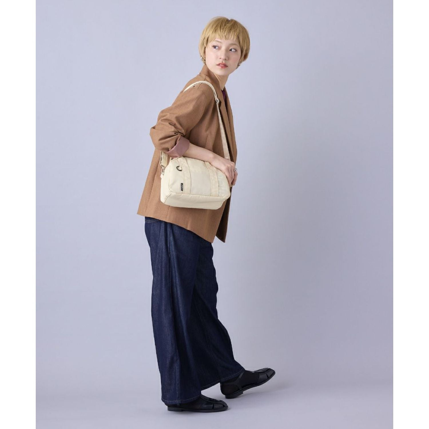 Anello Alf 2Way Mini Boston Bag (Grey)