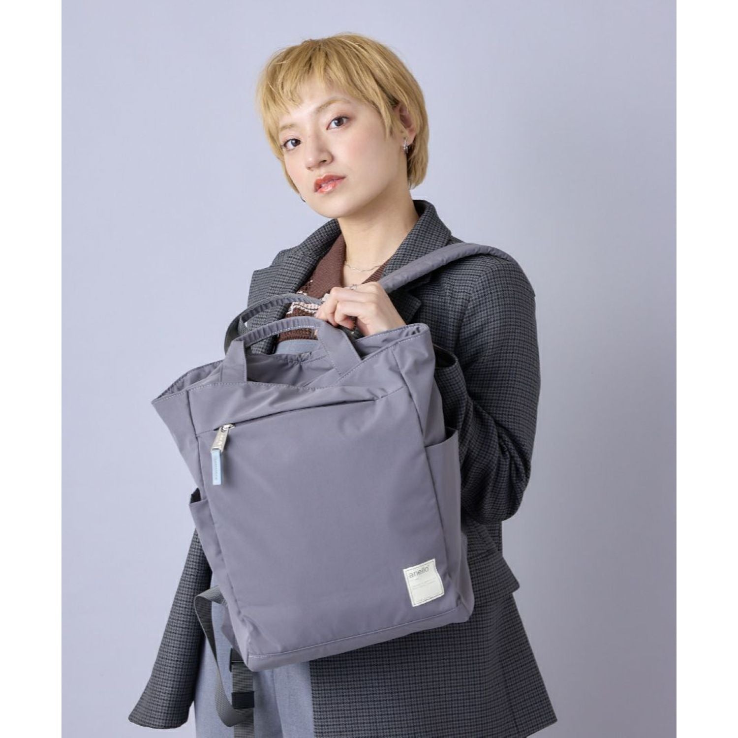 Anello Circle Tote Backpack (Lavender)