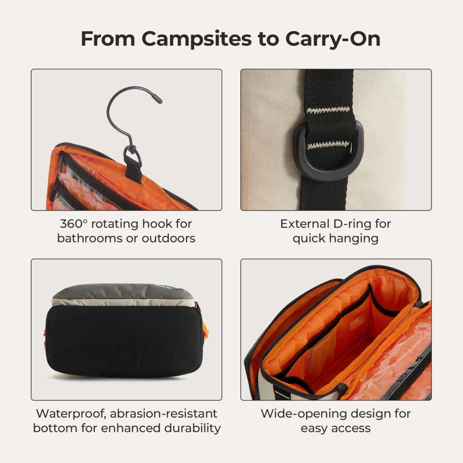 Bagsmart Blast Hanging Toiletry Bag 4.5L (Peyote)