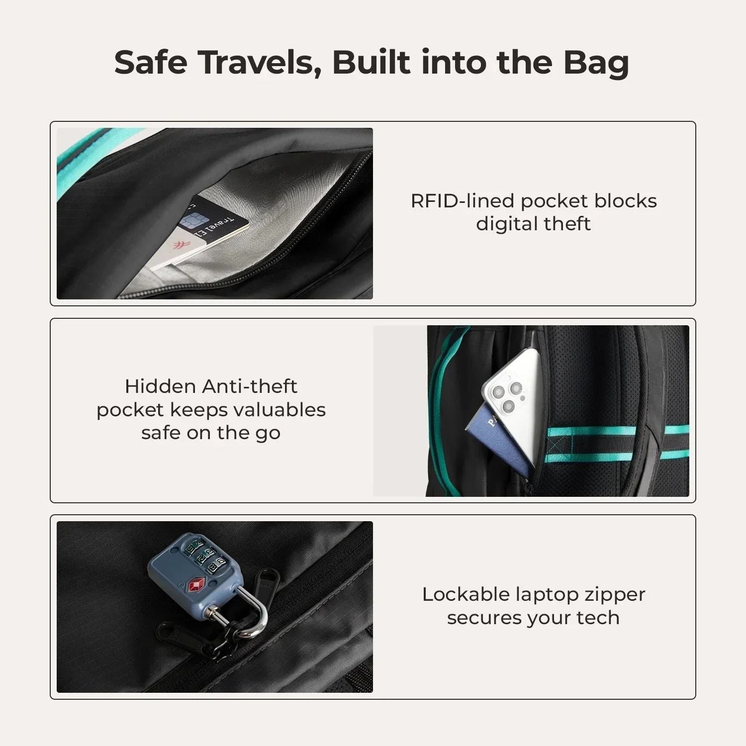 Bagsmart Blast Pro Quick Access Carry On Travel Backpack 40L (Black)