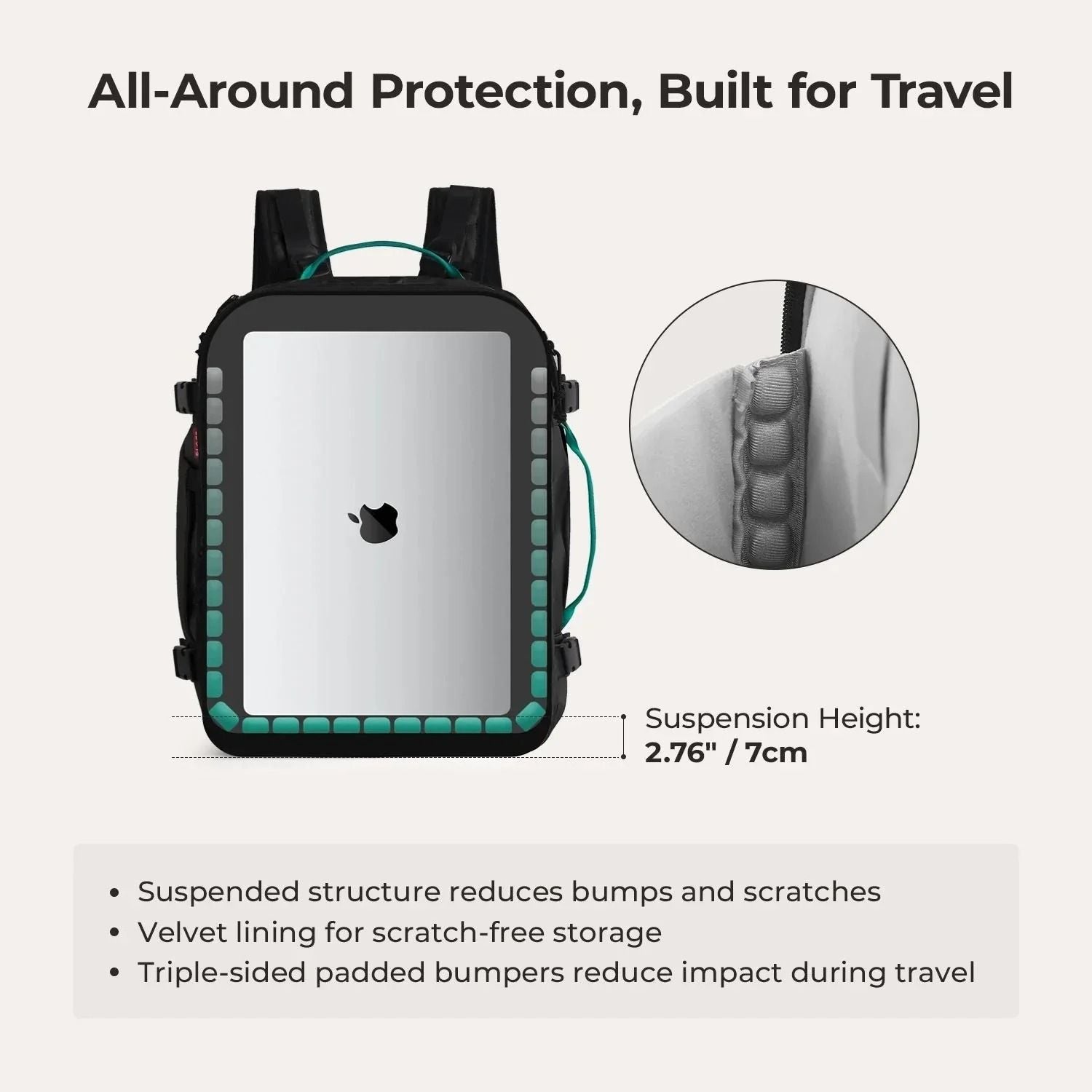 Bagsmart Blast Pro Quick Access Carry On Travel Backpack 40L (Black)