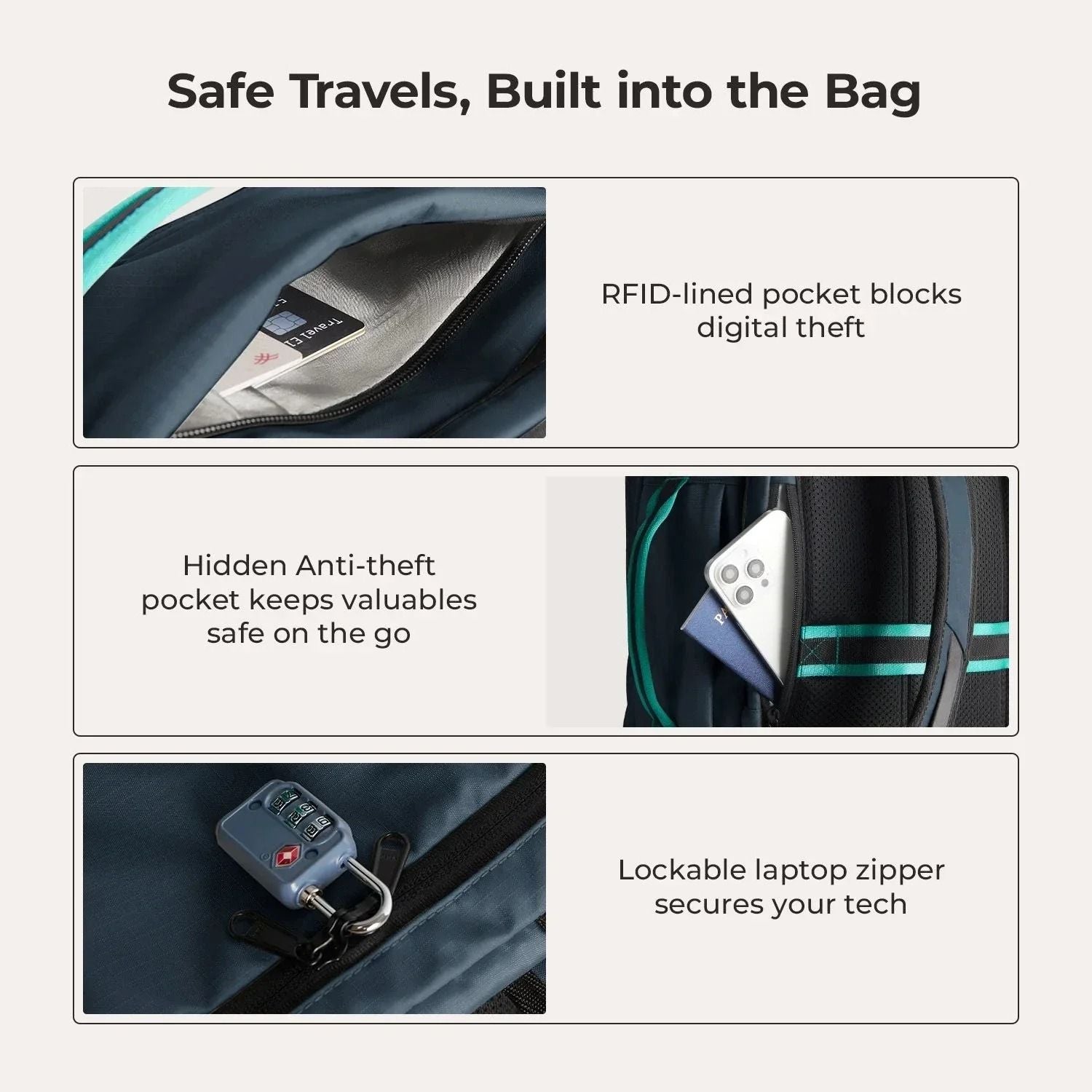 Bagsmart Blast Pro Quick Access Carry On Travel Backpack 40L (Navy Blue)