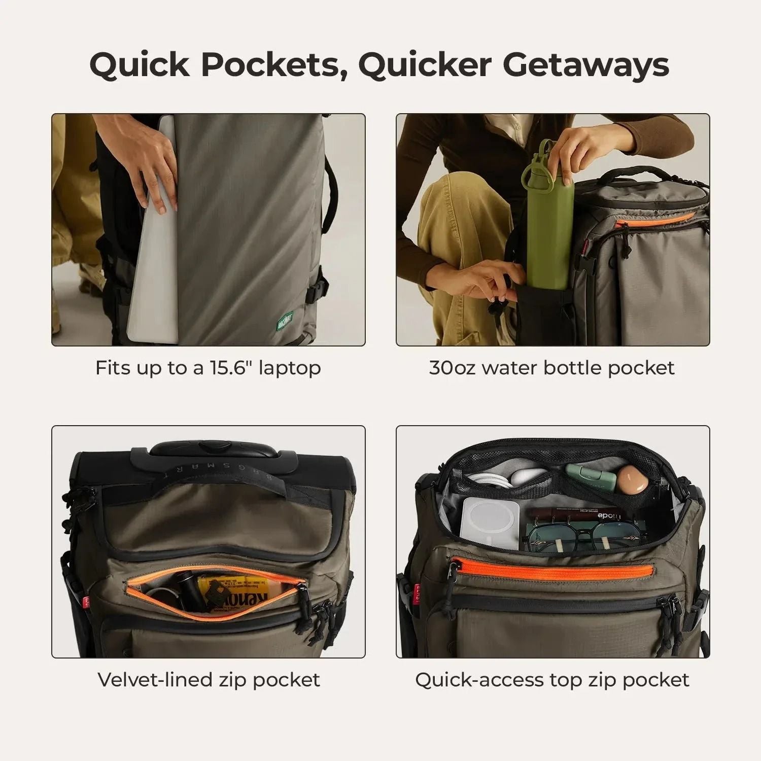 Bagsmart Blast Roller Backpack 43L (Cedar)