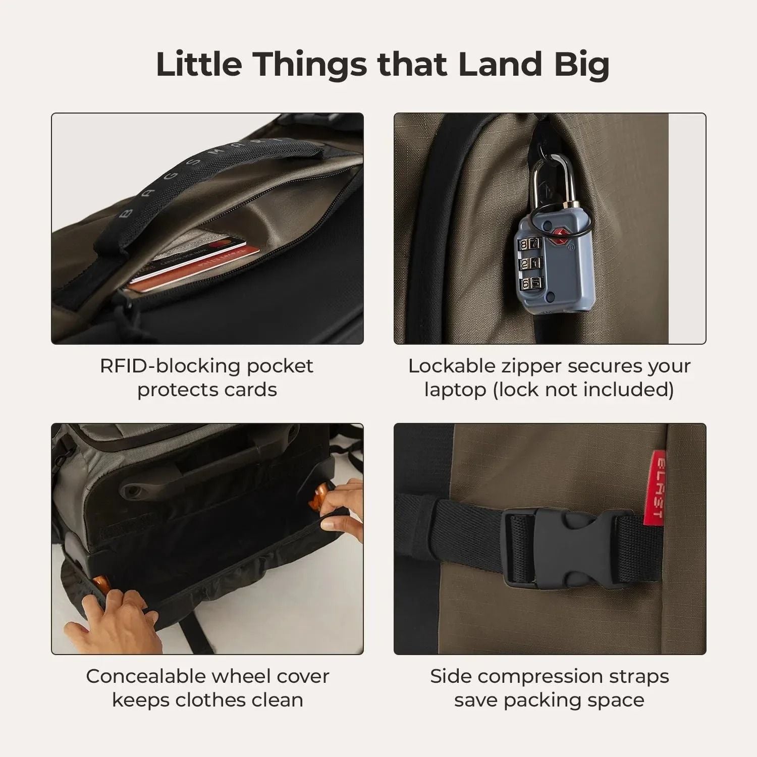 Bagsmart Blast Roller Backpack 43L (Cedar)