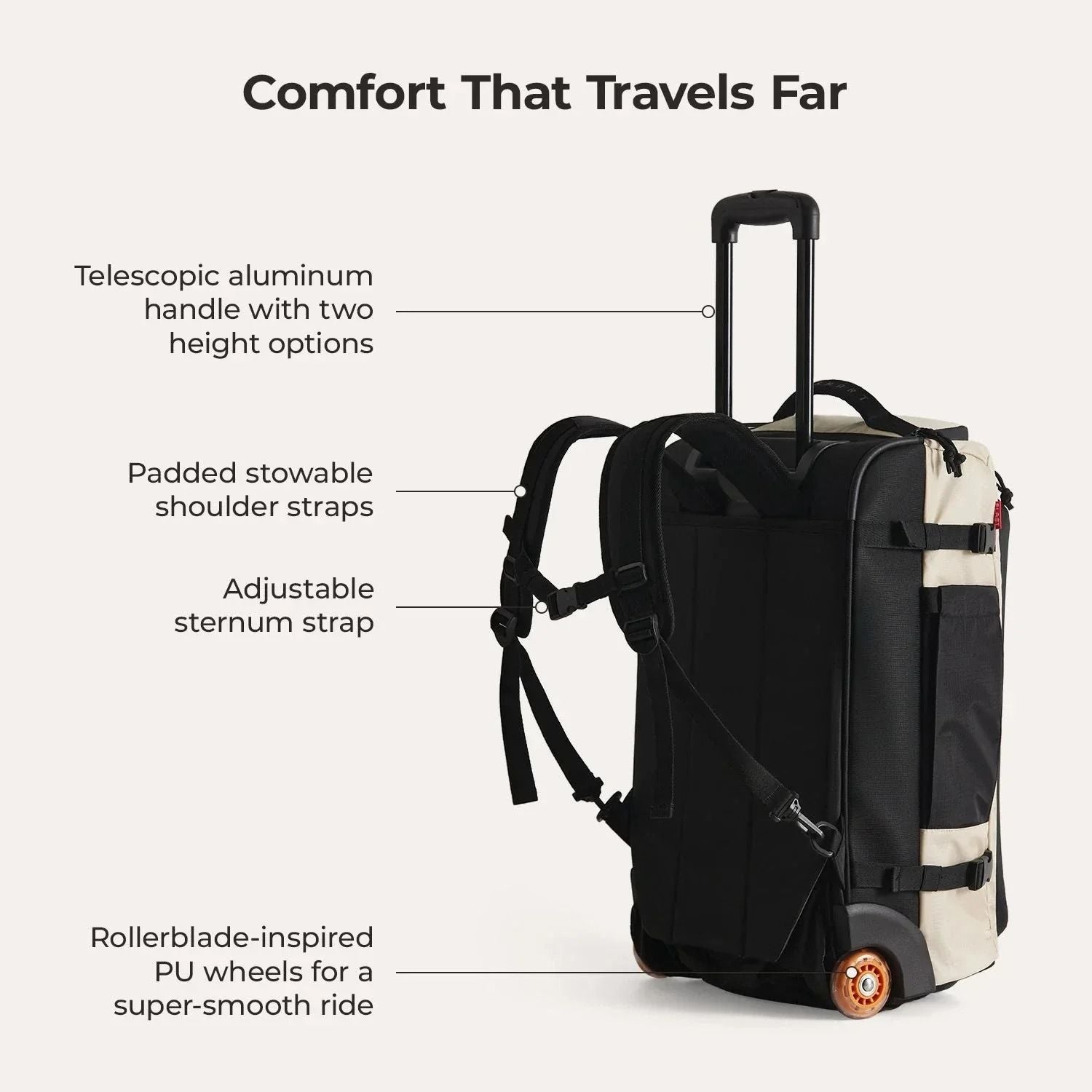 Bagsmart Blast Roller Backpack 43L (Oyster)