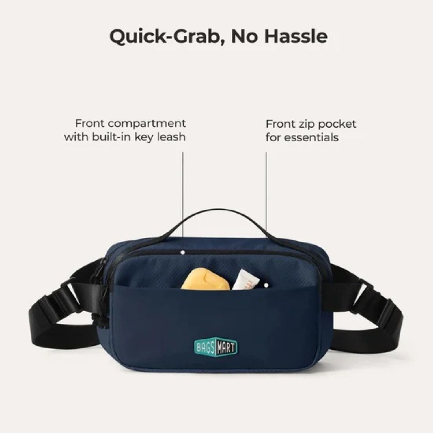 Bagsmart Blast Travel Sling Bag 3.3L (Shade Blue)