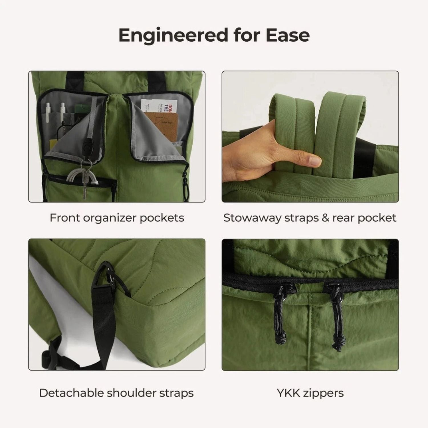 Bagsmart Paz Laptop Totepack 20L (Moss)