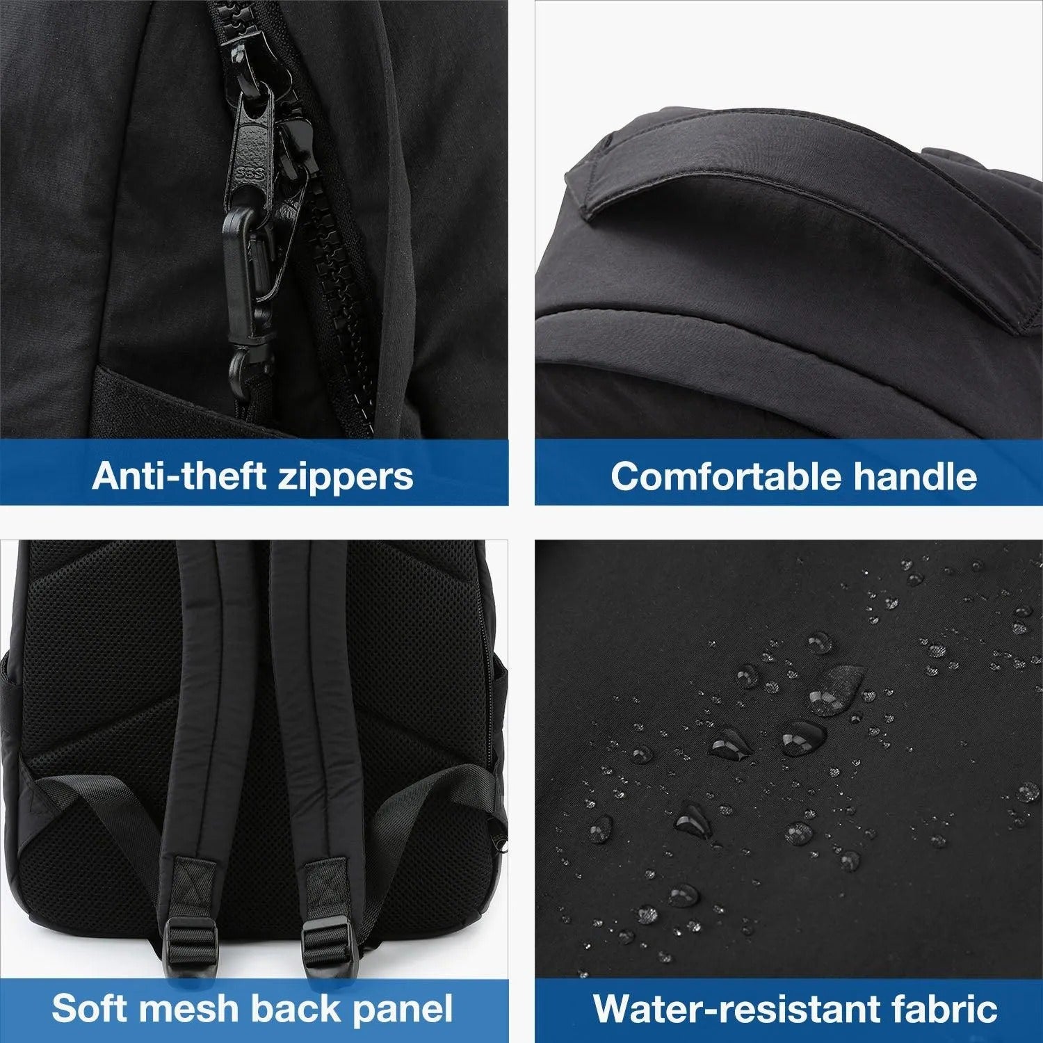 Bagsmart Zoraesque Feather Light Backpack 14L (Black)