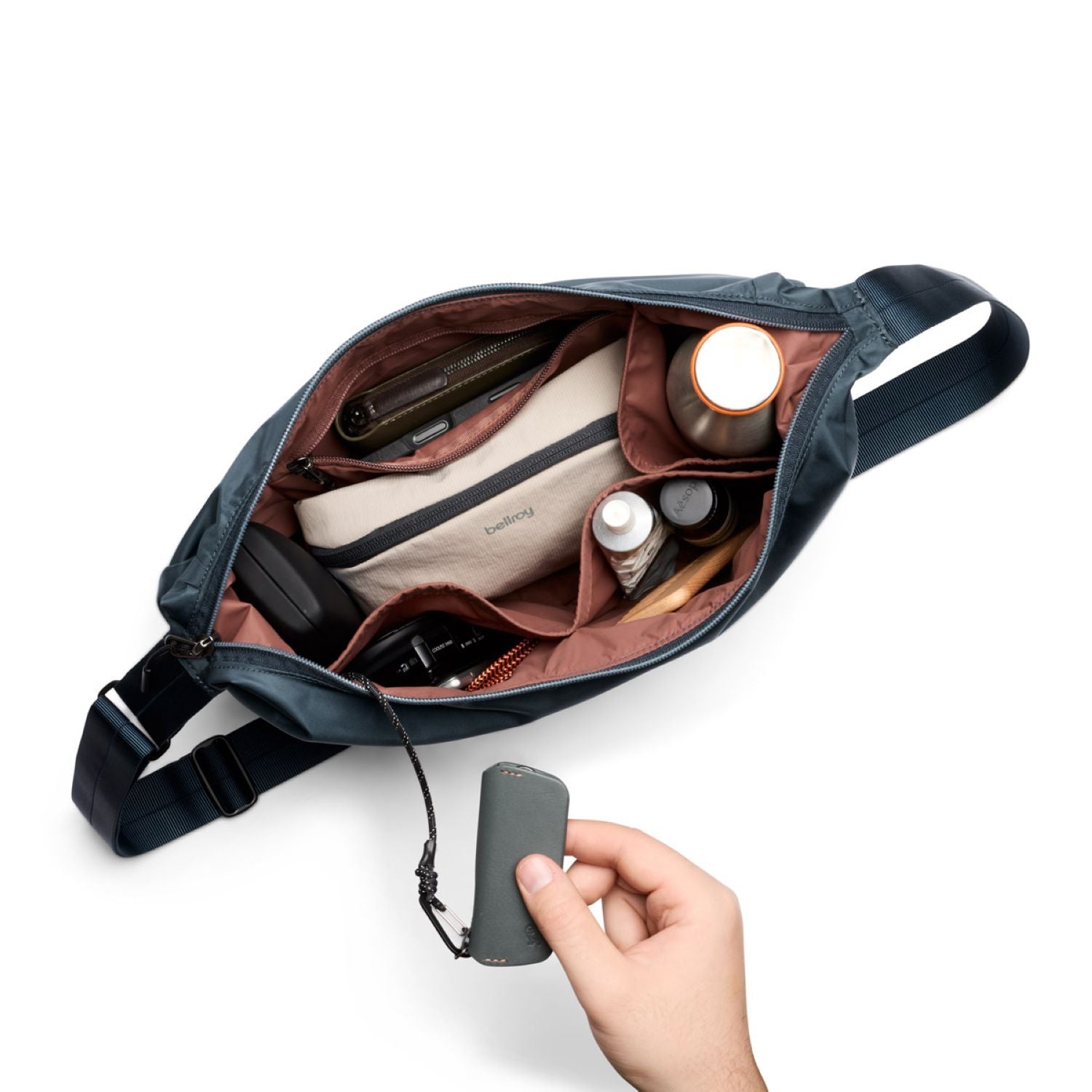 Bellroy Laneway Crescent Bag 7L - Bluesteel