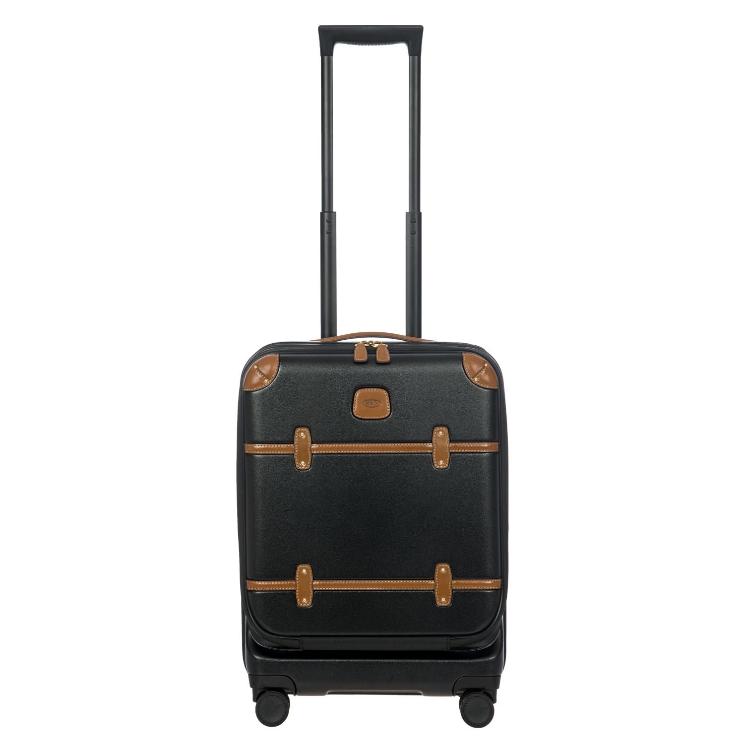 BRIC'S Bellagio 3 21" Expandable Carry-On Luggage Spinner + Pocket with USB (Black)