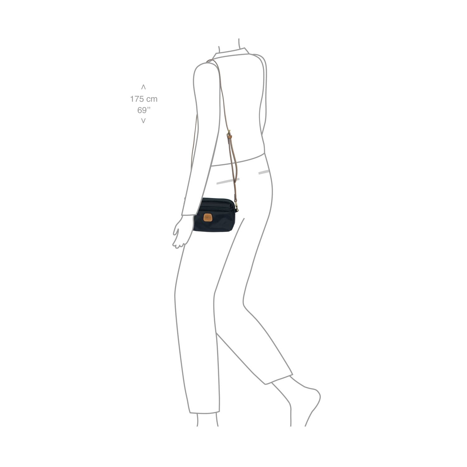 BRIC'S Small Travel Shoulder Bag (Ocean Blue)