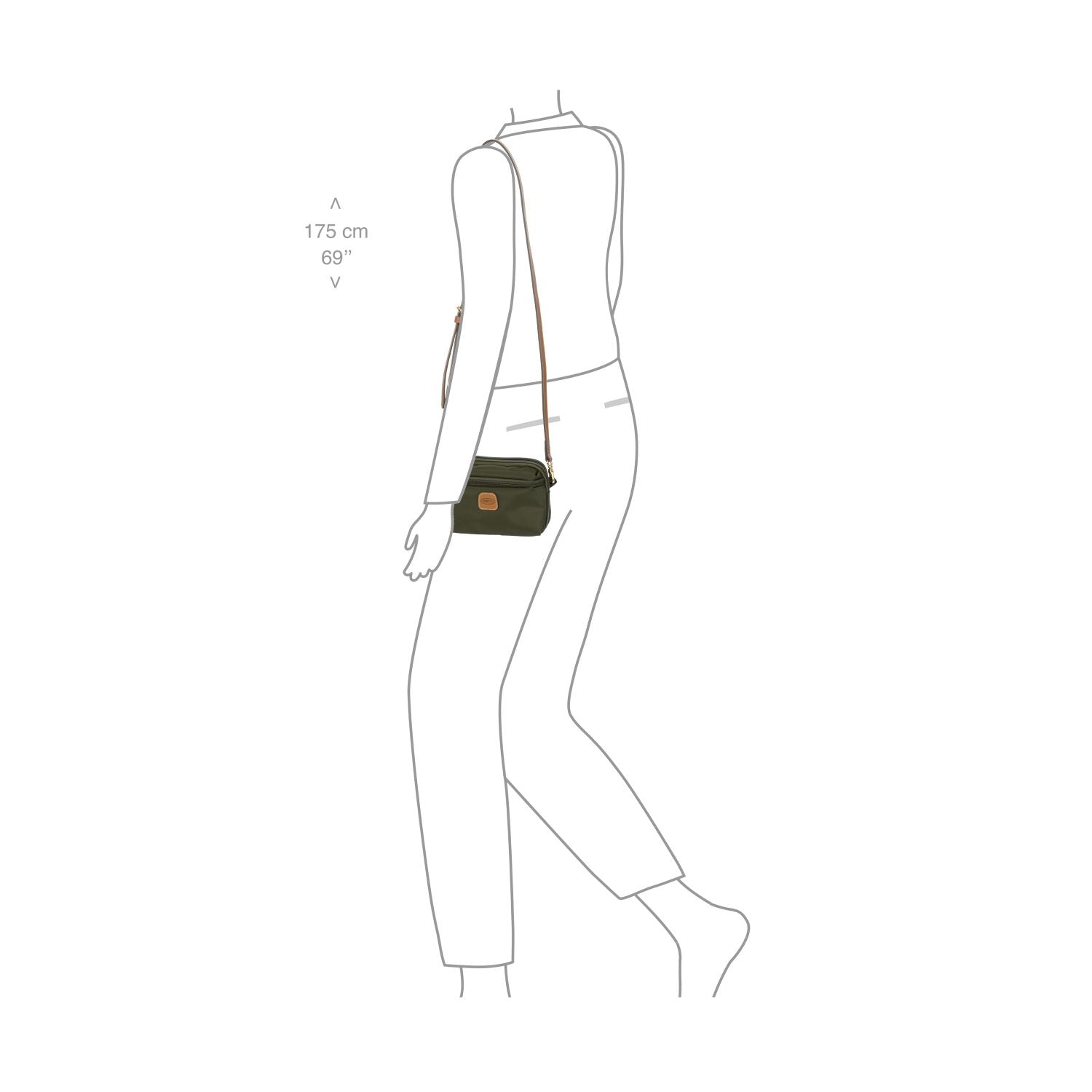 BRIC'S Small Travel Shoulder Bag (Olive)