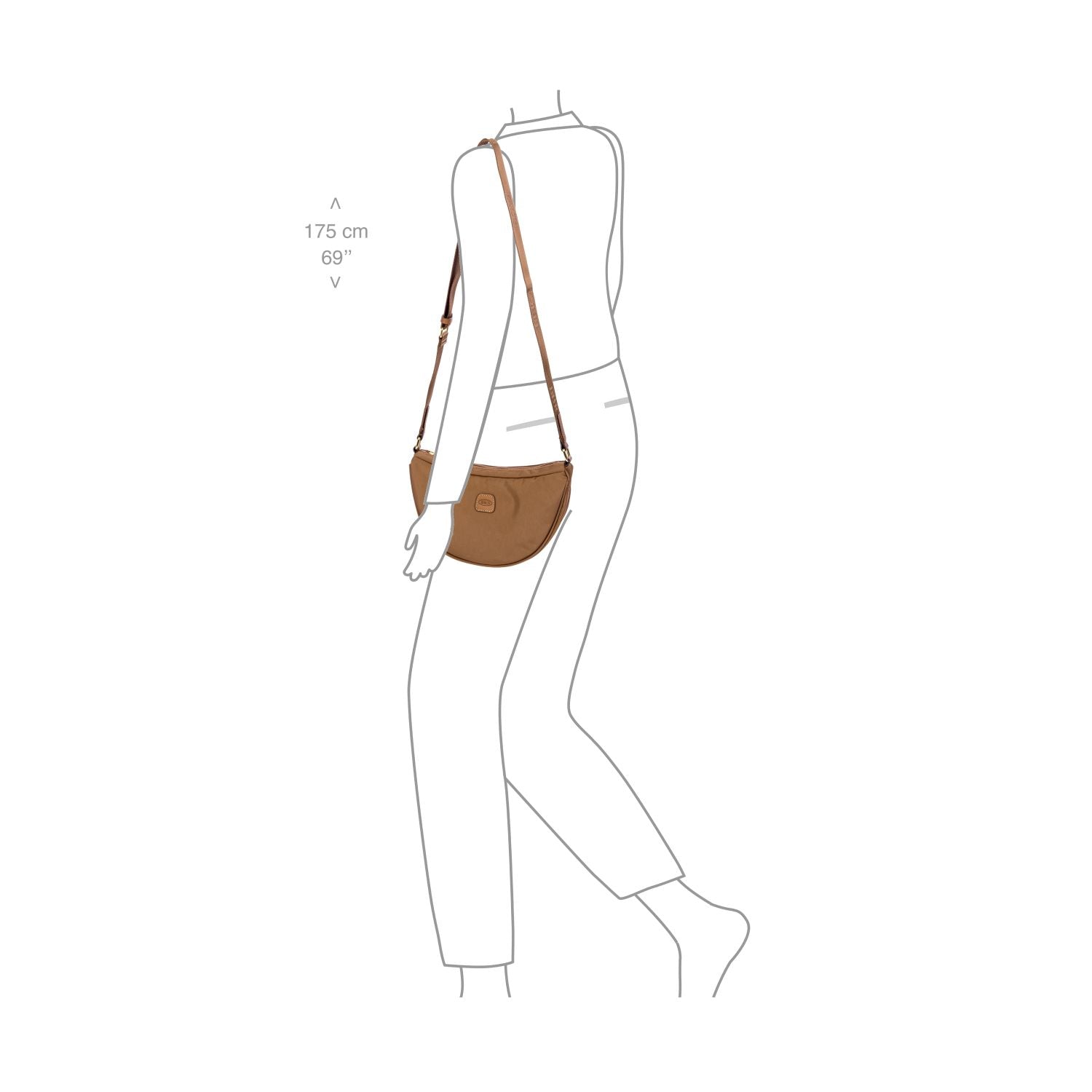 BRIC'S X-Bag Half Moon Bag-S (Brownie)