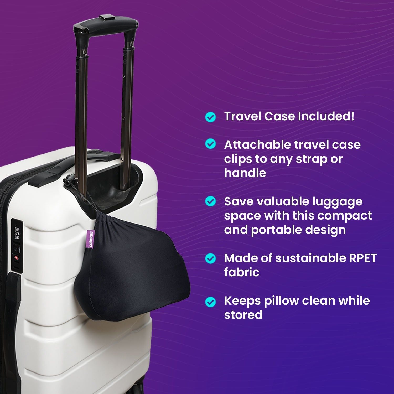 Cabeau Evolution Earth Deluxe Travel Pillow - Wind Black Grey