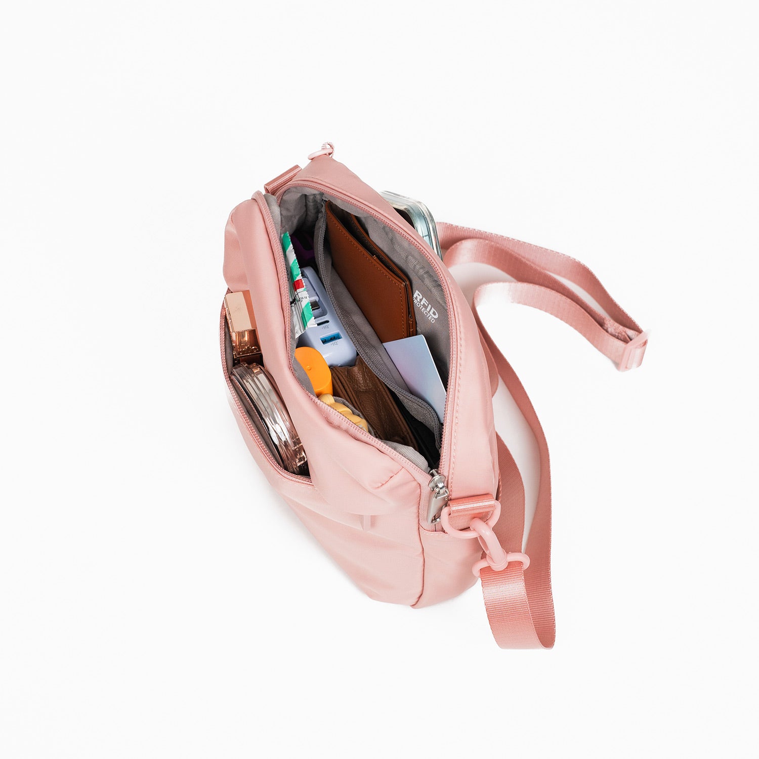 Crossing Anti-Theft RFID Crossbody Bag 4L - Dusty Pink