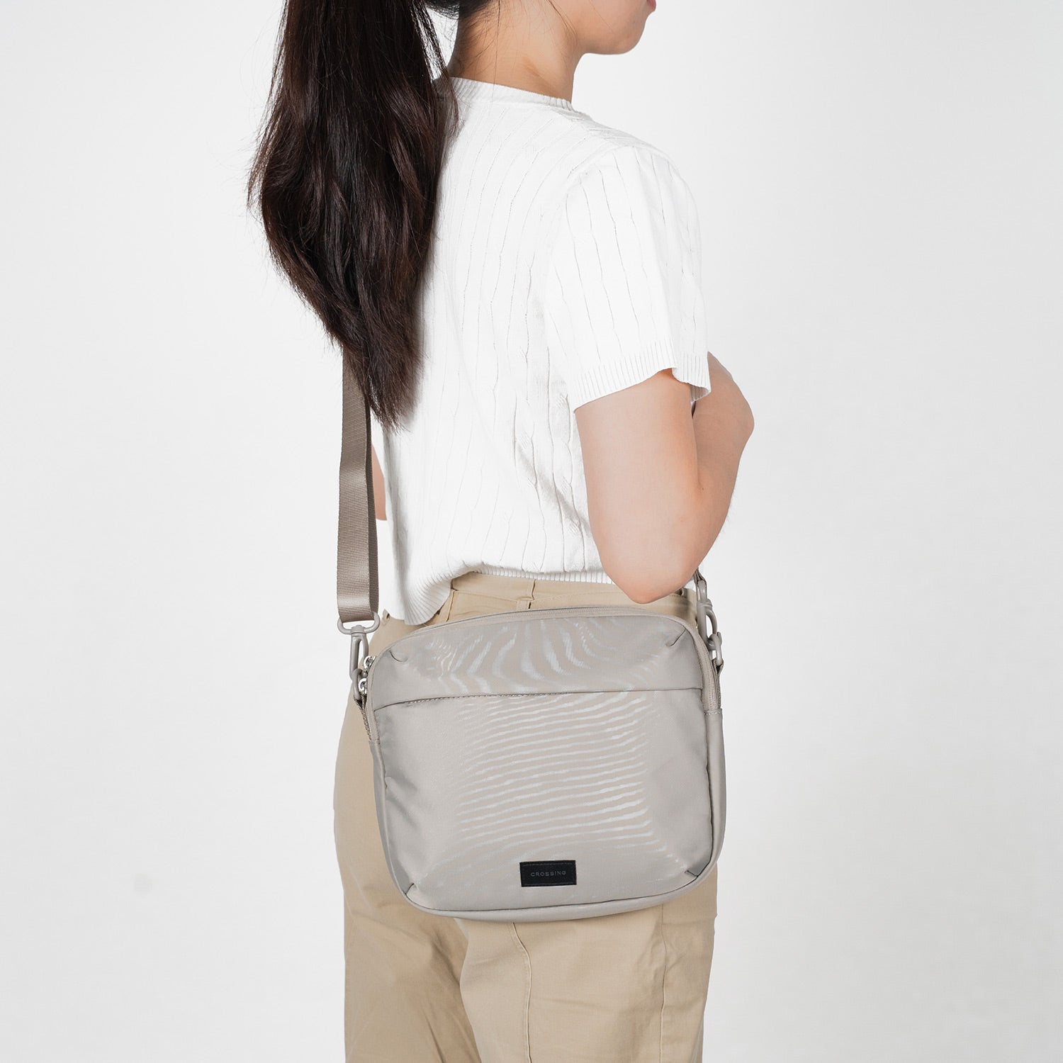 Crossing Anti-Theft RFID Crossbody Bag 4L - Grey