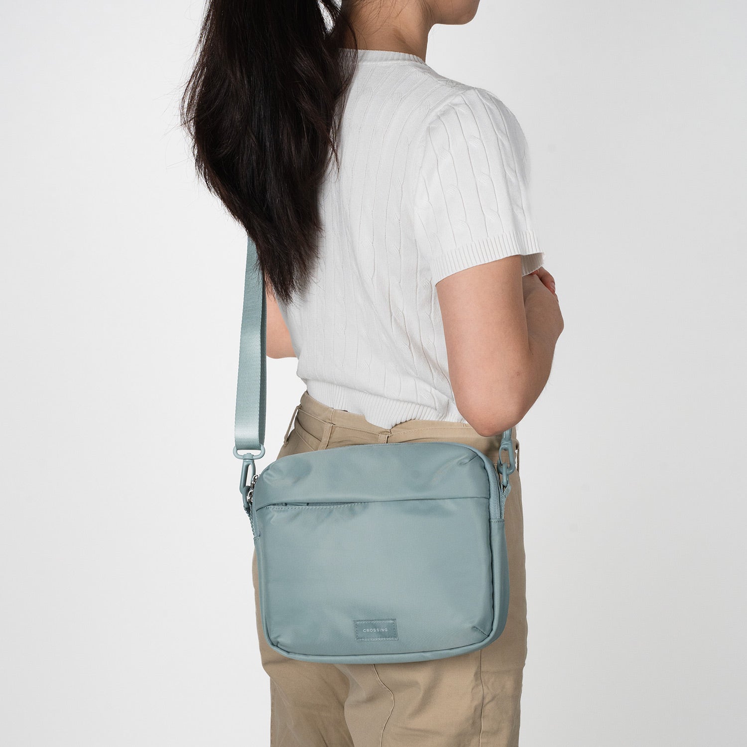 Crossing Anti-Theft RFID Crossbody Bag 4L - Sage