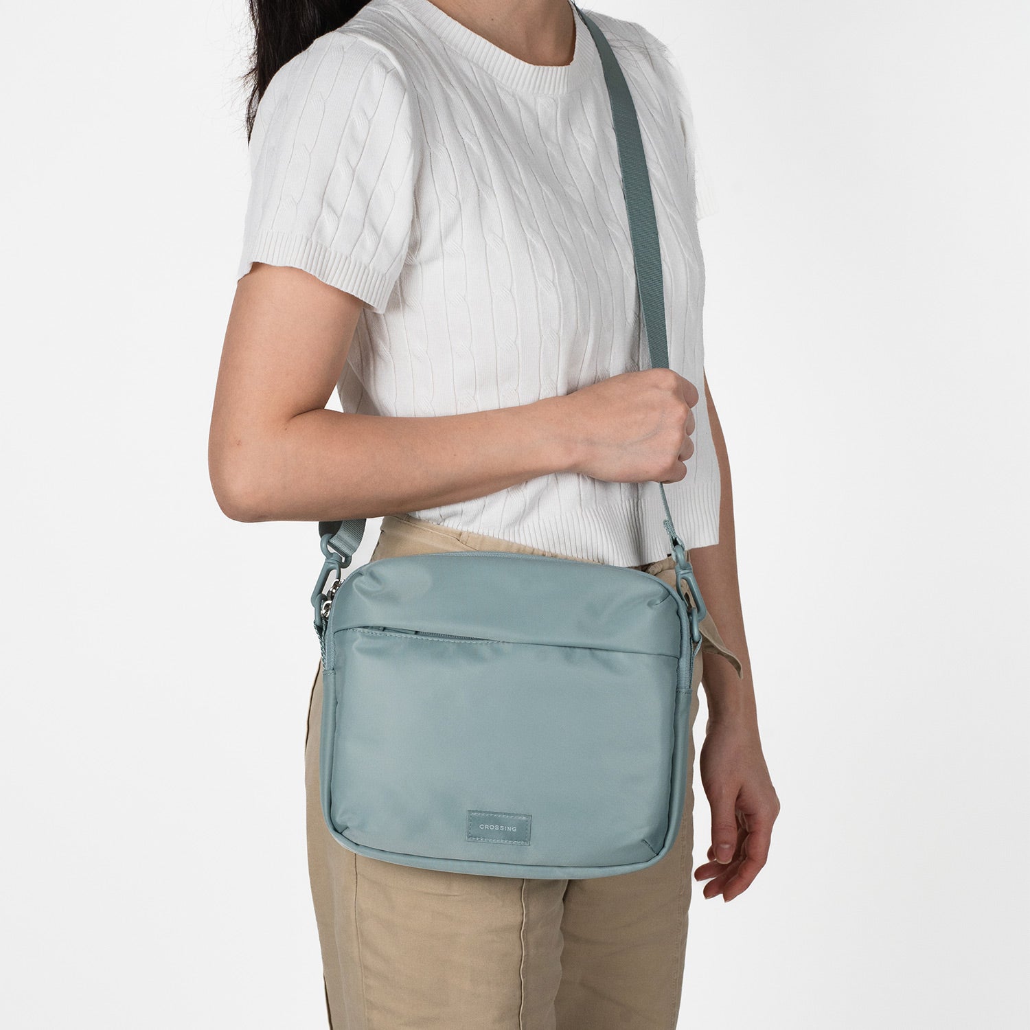 Crossing Anti-Theft RFID Crossbody Bag 4L - Sage