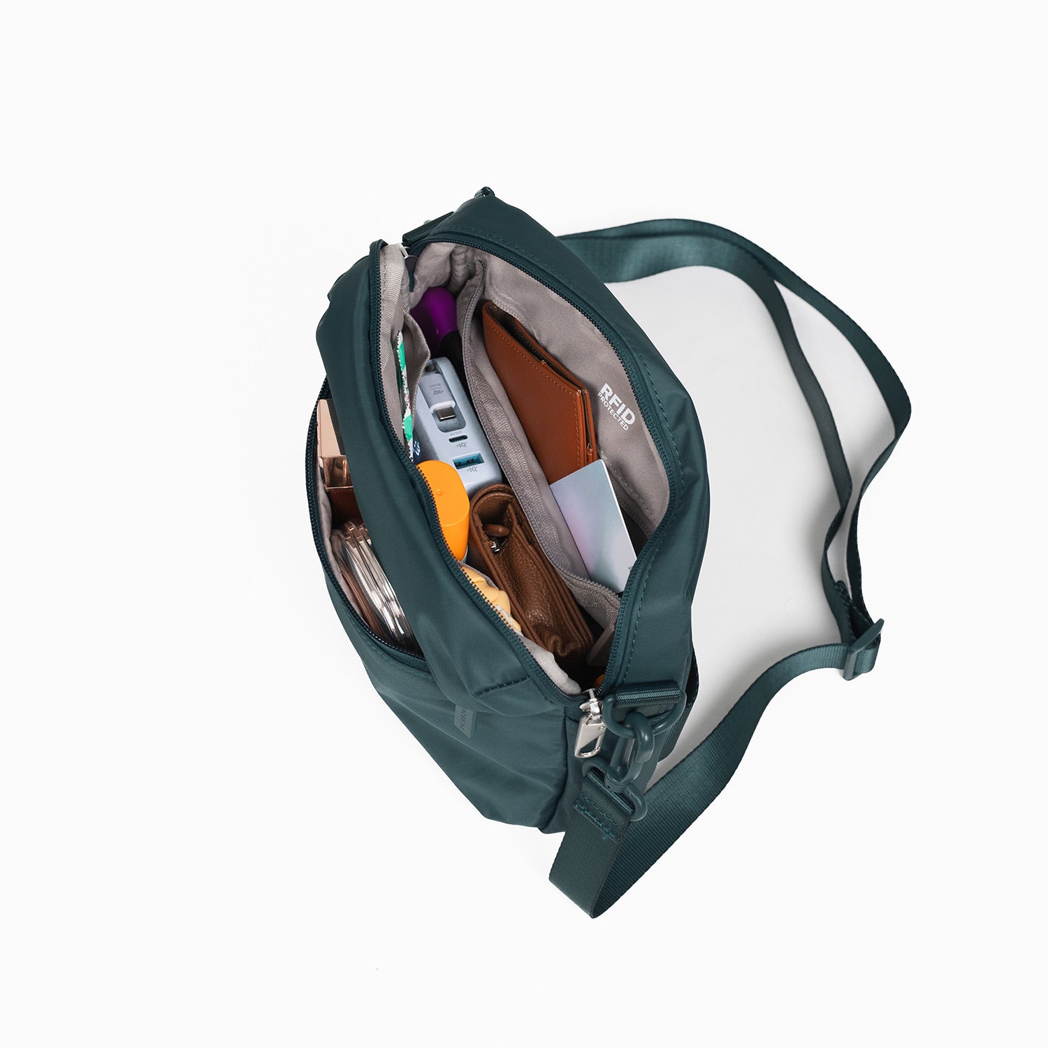 Crossing Anti-Theft RFID Crossbody Bag 4L - Teal