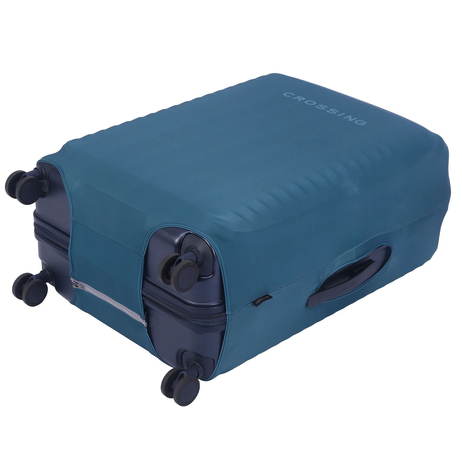Crossing Block Series Luggage Cover V2 M - Perisan Blue